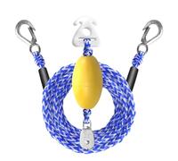 Boat Tow Rope for Tubing - Stainless Steel 16 Ft Marine Tow Rope,Heavy Duty Strap with Float Ball and Hook for Sailing Fishing Pulling Training Surfing Rescue Lake Trailering River