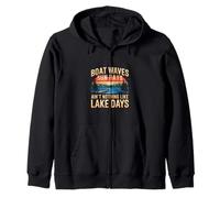Boat Waves Sun Rays Ain't Nothing Like Lake Days |-- Sudadera con Capucha