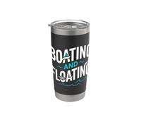 Boating and Floating Summer Lake Trip Vacation Fishing Lover Vaso térmico de acero inoxidable de doble pared