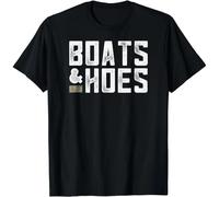 Boats & Hoes - Funny Boat Lover tee Shirts Gift Unisex T-Shirt Black L