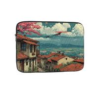 BOAXXL Kites over the Hills - Bolsa para laptop, ligera y compacta, adecuada para viajes y trabajo universitarios, Black, 17 inch