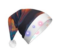 BOAXXL Sombrero de Navidad LED - Sombrero de Papá Noel de felpa con estampado de gaviotas de moda persiguiendo el sol, diseño suave y agradable al tacto para festivales y fiestas