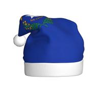 BOAXXL Sombrero de Papá Noel de felpa con estampado de bandera del estado de Nevada, suave, agradable al tacto, tamaño universal, para adultos