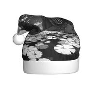 BOAXXL Sombrero de Papá Noel de felpa con estampado de bosque de bambú, suave, agradable al tacto, tamaño universal, para adultos