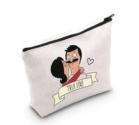 Bob and Linda Inspired True Love Bolsa de maquillaje de lona con cremallera para novia esposa, True Love Bag Eu, Bolsa de cosméticos con impresión