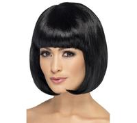 Bob Cortar Mujer Corto Sexy con Flecos Peluca Bob Colorido Disfraz Adulto