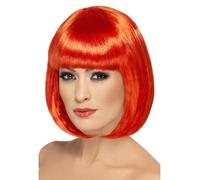 Bob Cortar Mujer Corto Sexy con Flecos Peluca Bob Colorido Disfraz Adulto