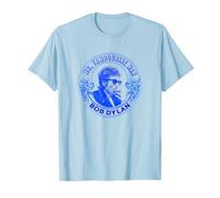 Bob Dylan Mr. Pandereta Oficial Camiseta, Hombre, Azul Bebé, M