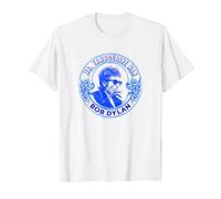 Bob Dylan Mr. Pandereta Oficial Camiseta, Hombre, Blanco, XL