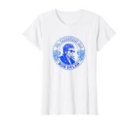 Bob Dylan Mr. Pandereta Oficial Camiseta, Mujer, Blanco, L