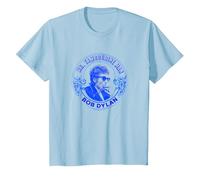 Bob Dylan Mr. Pandereta Oficial Camiseta, Niños, Azul Bebé, 3 años