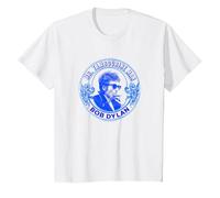 Bob Dylan Mr. Pandereta Oficial Camiseta, Niños, Blanco, 12 años