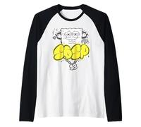 Bob Esponja Bling Diamond Gold Logo Hip Hop Rap Icon Stencil Camiseta Manga Raglan