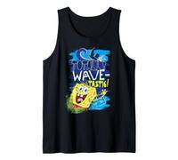 Bob Esponja Pantalones Cuadrados 90s Surf Olas Verano Diversión Deportes Retro Camiseta sin Mangas