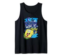 Bob Esponja Pantalones Cuadrados 90s Surf Olas Verano Diversión Deportes Retro Camiseta sin Mangas
