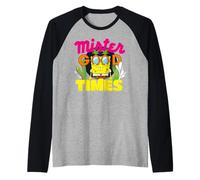 Bob Esponja Pantalones Cuadrados Good Times Party Animal 90s Classic Camiseta Manga Raglan