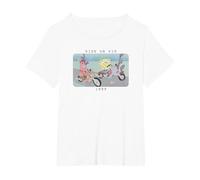 Bob Esponja Pantalones Cuadrados Patrick Bob Esponja Paseo O Die Panel Camiseta, Mujer Tallas Grandes, Blanco, 1XL Grande