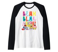 Bob Esponja Pantalones Cuadrados Patrick Crab Calamardo Blah Retro 90s Camiseta Manga Raglan