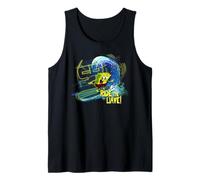 Bob Esponja Pantalones Cuadrados Ride The Wave Surfing Fun 90s Classic Camiseta sin Mangas