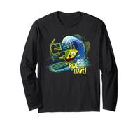 Bob Esponja Pantalones Cuadrados Ride The Wave Surfing Fun 90s Classic Manga Larga