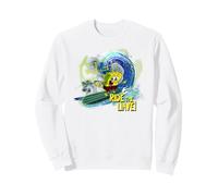 Bob Esponja Pantalones Cuadrados Ride The Wave Surfing Fun Classic 90s Sudadera