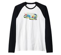 Bob Esponja Pantalones Cuadrados Surf Wave Riding Style 90s Fun Artwork Camiseta Manga Raglan