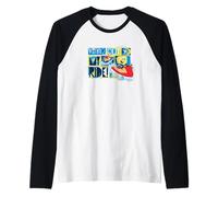 Bob Esponja Squarepants 90s Retro Jet Ski Ride Regalos Deportivos Camiseta Manga Raglan