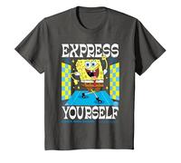Bob Esponja Squarepants Exprésate Niños Camiseta, Niños, Asfalto, 3 años