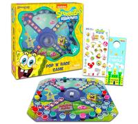 Bob Esponja Squarepants - Juego de mesa desplegable - Paquete con juego de mesa de Bob Esponja con dados desplegables y calcomanías, más | Juegos de Bob Esponja para fiesta de cumpleaños
