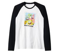 Bob Esponja Squarepants Retro Mejores Amigos Calamardo Patricio Camiseta Manga Raglan