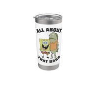 Bob Esponja Squarepants todo sobre ese bajo Vaso térmico de acero inoxidable de doble pared