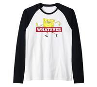 Bob Esponja Squarepants Whatever Carefree Vibes Fun Retro 90s Camiseta Manga Raglan