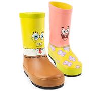 Bob EsponjaPantalones Cuadrados Botas de agua Niños Niños Adolescentes | Patrick SpongeBob Personaje Wellington Boots | Zapatos amarillos rosa resistentes al agua para caminar