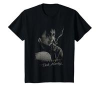Bob Marley Catch A Fire - Camiseta para Guitarra Camiseta, Niños, Negro, 10 años
