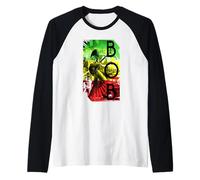 Bob Marley Concierto Rasta Stripe Camiseta Manga Raglan