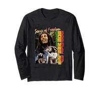 Bob Marley Freedom Vintage Reggae Música de Rock Off Manga Larga