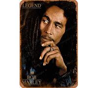 Bob Marley Legend Carteles de chapa vintage Cartel de chapa Retro Letrero de metal Placa Arte Decoración de pared 8 × 12 Pulgadas