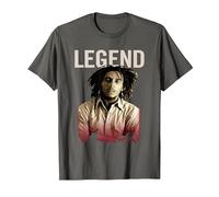 Bob Marley Leyenda Camiseta, Hombre, Asfalto, 6XL