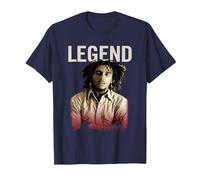 Bob Marley Leyenda Camiseta, Hombre, Azul Marino, S