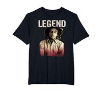 Bob Marley Leyenda Camiseta, Hombre Tallas Grandes, Negro, 6X Alto