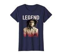 Bob Marley Leyenda Camiseta, Mujer, Azul Marino, L