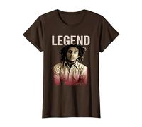 Bob Marley Leyenda Camiseta, Mujer, Marrón, S