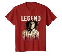 Bob Marley Leyenda Camiseta, Niños, Arándano, 6 años