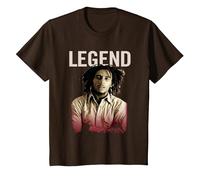 Bob Marley Leyenda Camiseta, Niños, Marrón, 6 años