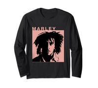 Bob Marley Square Reggae Música de Rock Off Manga Larga