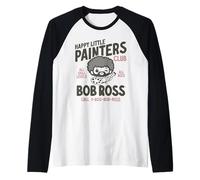 Bob Ross Happy Little Painters Club Camiseta Manga Raglan