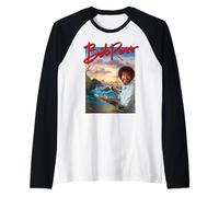 Bob Ross Ocean Painter Camiseta Manga Raglan