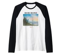 Bob Ross Pastel Skies Camiseta Manga Raglan
