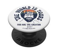 Bob Ross The World Is Yours PopSockets PopGrip Adhesivo