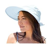 Bob Sombrero anti UV para mujer y verano chic de ala ancha 2 en 1 gorras viseras sombrero mujer sol con cremallera gorras y sombreros plegables de sol UPF 50+ Bobs verano senderismo pesca Safari playa